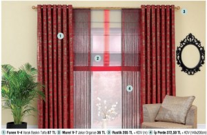 funen varak baskılı tafta perde murel jakar organze perde rustik ip perde taç perde modelleri 2010