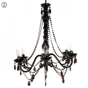 bun design siyah taşlı avize ev oda salon aydınlatması