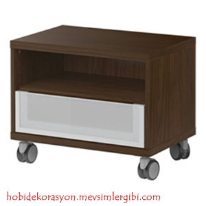 ikea besta indrea tekerlekli tv sehpası