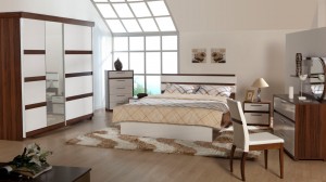 istikbal 2011 starlight koleksiyonu valensia sürgü kapaklı ceviz beyaz yatak odası takımı