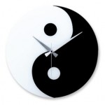 ying yang duvar saati