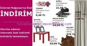 ikea internete özel oturma odası indirim kampanyası